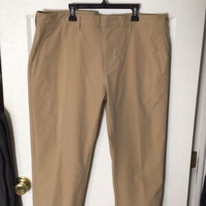 J. Crew Men's Khaki Chinos size 38/32 regular back pockets still sewn shut .